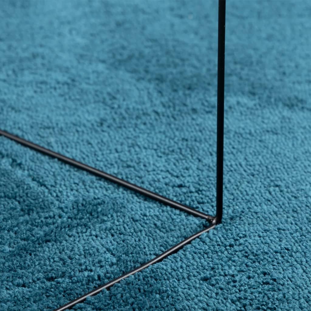 Vloerkleed OVIEDO laagpolig Ø 200 cm turquoise is nu te koop bij PeponiXL, paradijselijk wonen!
