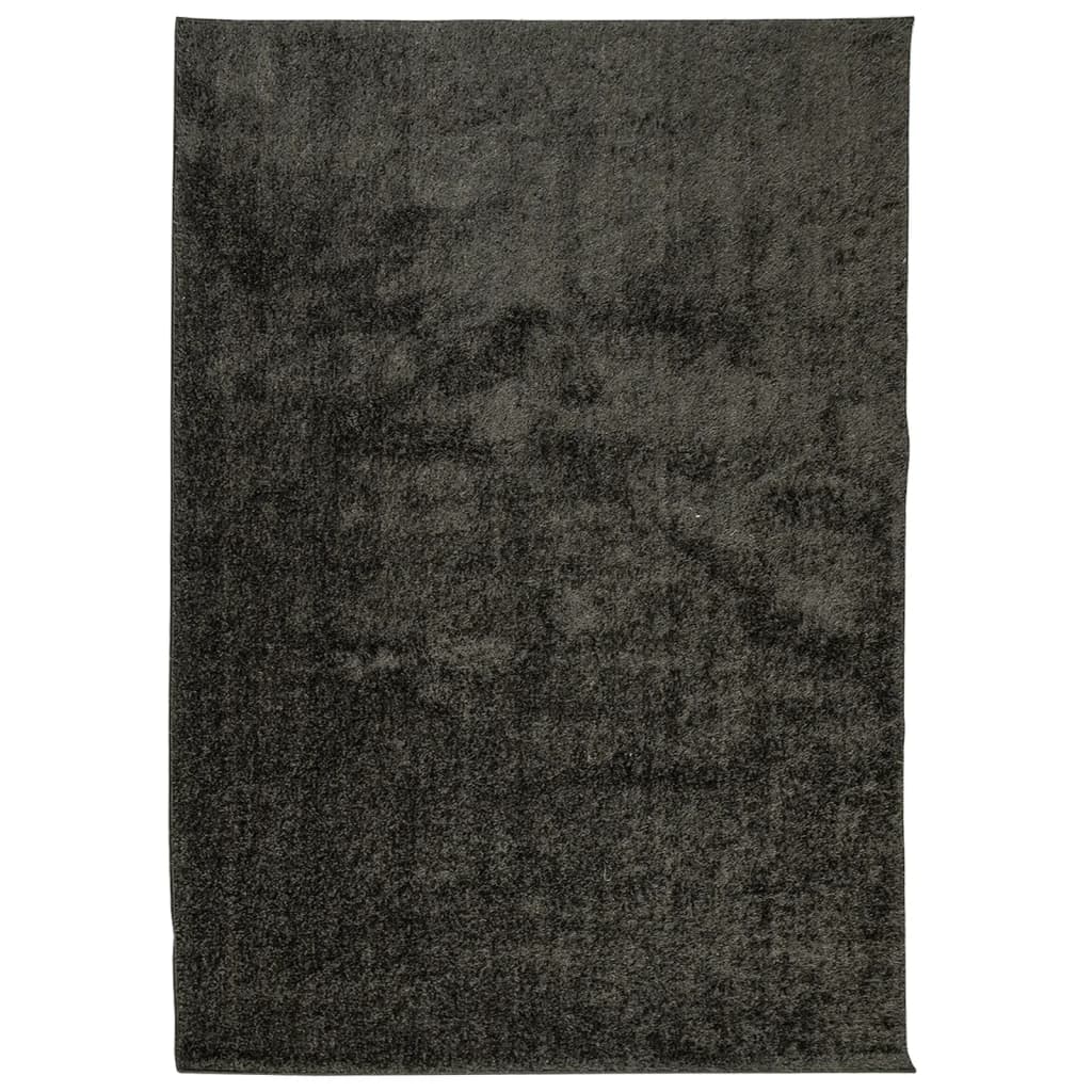 Vloerkleed ISTAN hoogpolig glanzend 140x200 cm antracietkleurig is nu te koop bij PeponiXL, paradijselijk wonen!