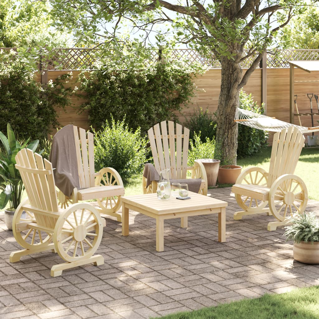 Tuinstoelen 4 st Adirondack massief vurenhout is nu te koop bij PeponiXL, paradijselijk wonen!
