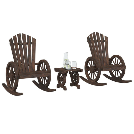 3-delige Loungeset massief vurenhout is nu te koop bij PeponiXL, paradijselijk wonen!