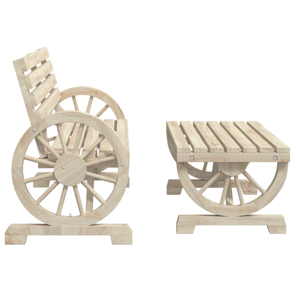 4-delige Loungeset massief vurenhout is nu te koop bij PeponiXL, paradijselijk wonen!