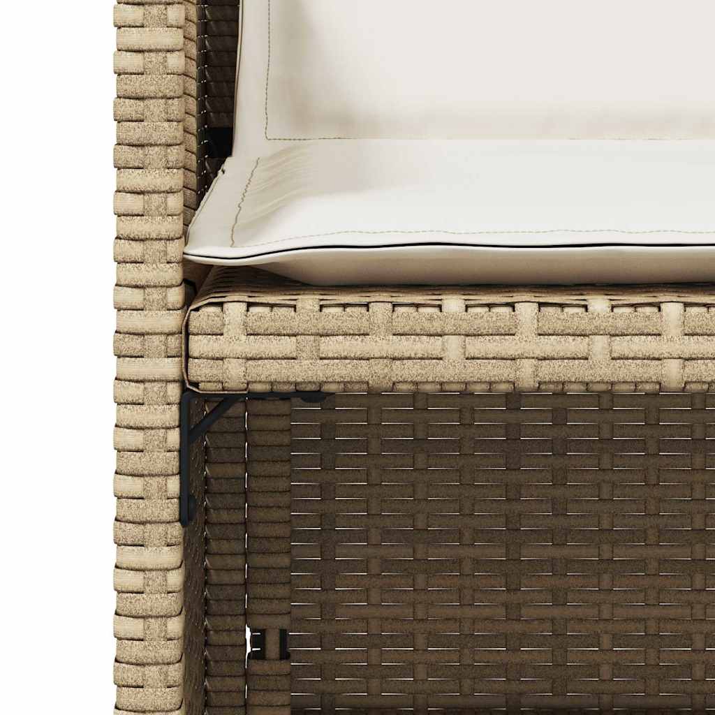 Tuinstoelen 4 st met kussens poly rattan beige is nu te koop bij PeponiXL, paradijselijk wonen!