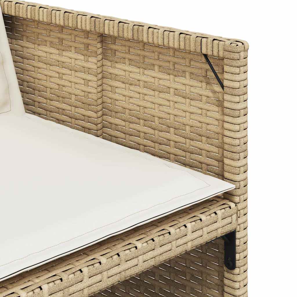 Tuinstoelen 4 st met kussens poly rattan beige is nu te koop bij PeponiXL, paradijselijk wonen!