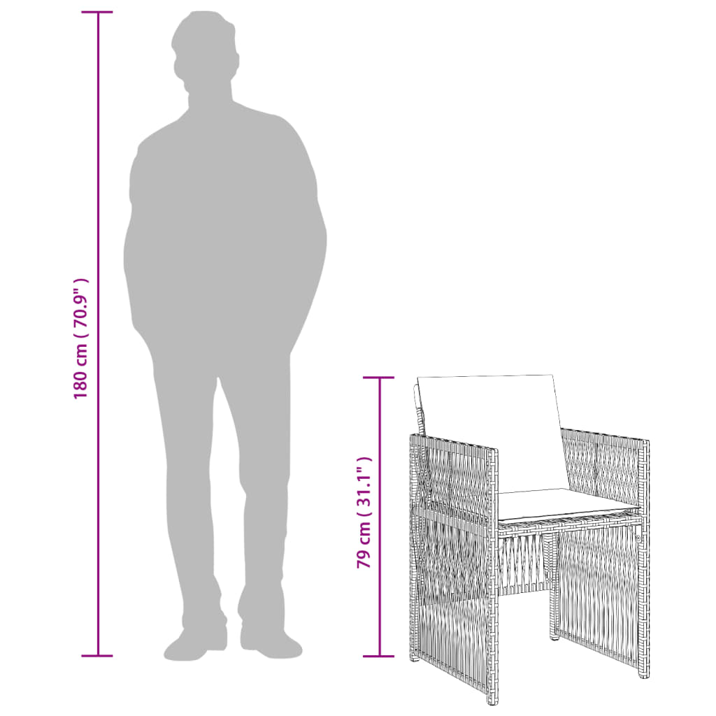 Tuinstoelen 4 st met kussens poly rattan zwart is nu te koop bij PeponiXL, paradijselijk wonen!