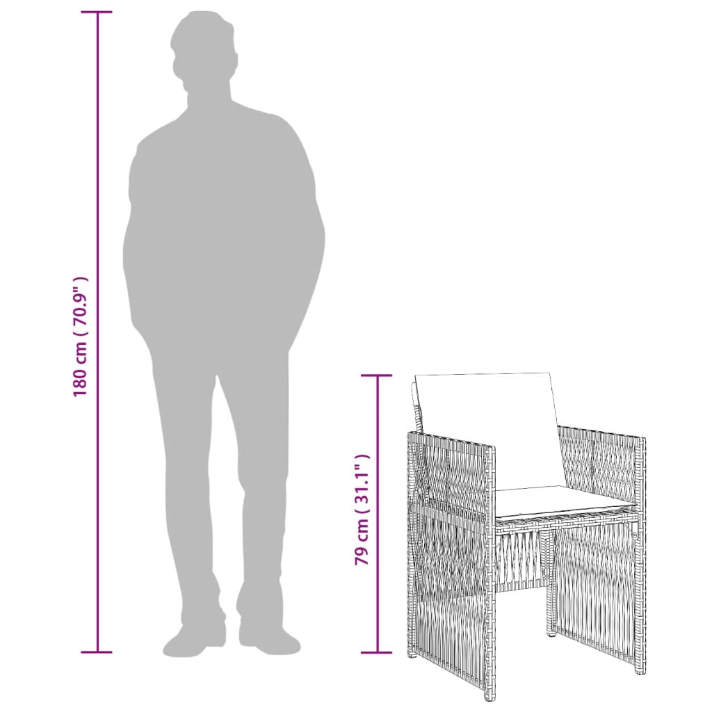 Tuinstoelen 4 st met kussens poly rattan gemengd beige is nu te koop bij PeponiXL, paradijselijk wonen!