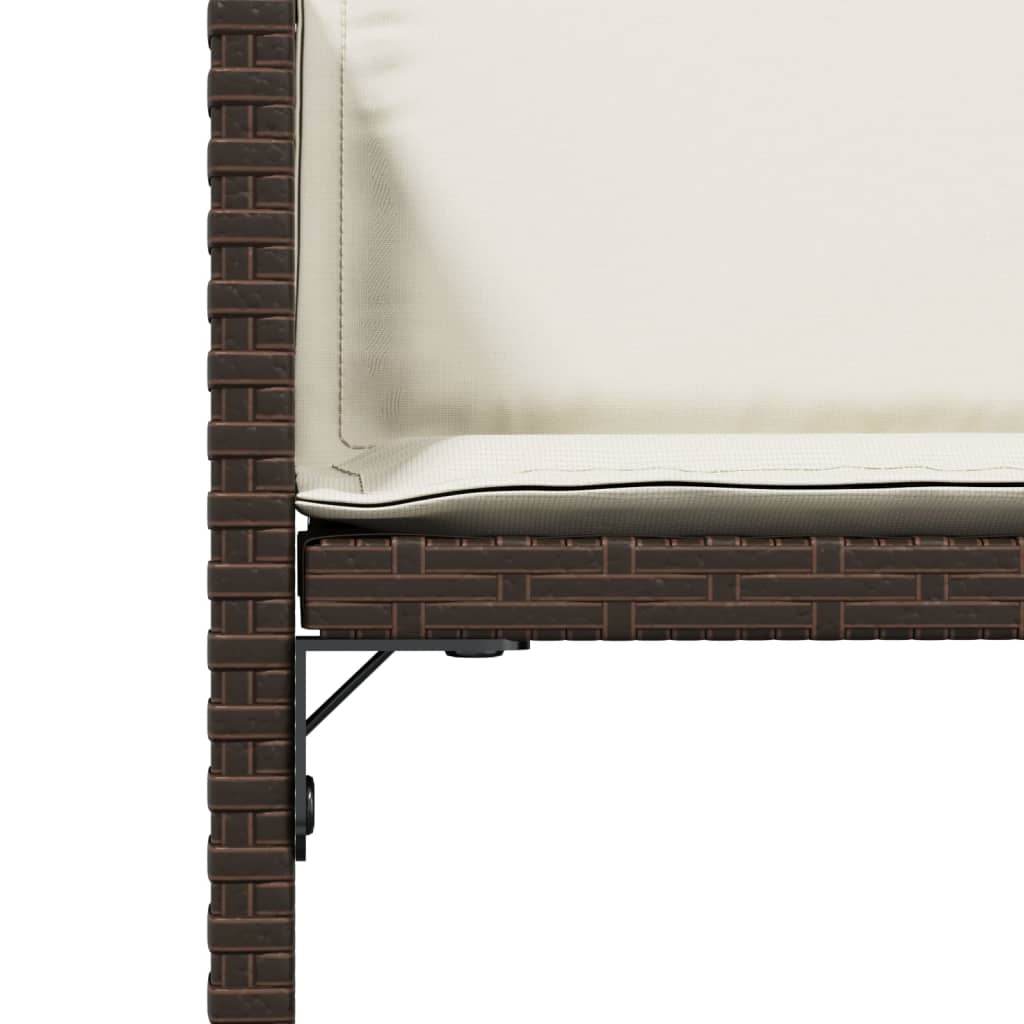 Tuinstoelen 4 st met kussens poly rattan bruin is nu te koop bij PeponiXL, paradijselijk wonen!