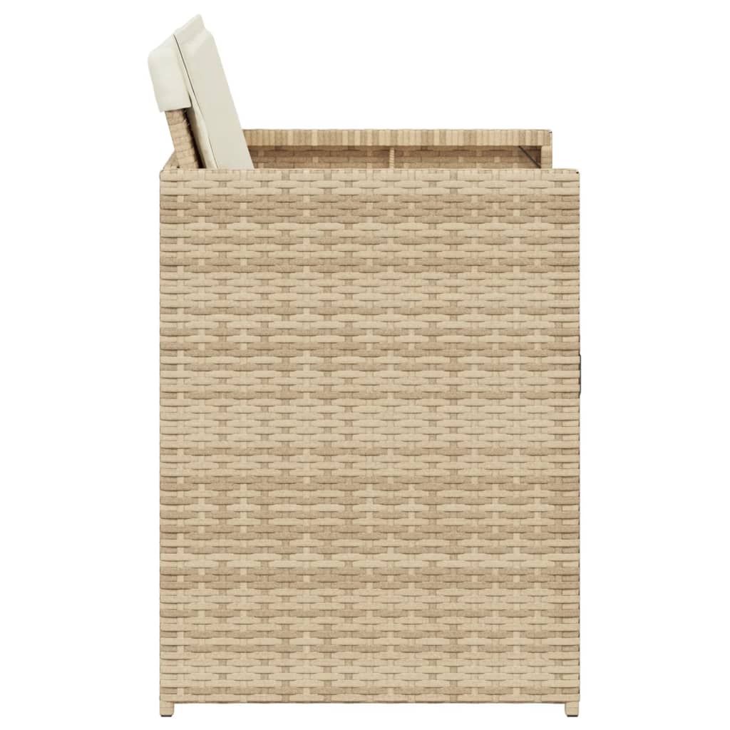 Tuinstoelen 4 st met kussens poly rattan beige is nu te koop bij PeponiXL, paradijselijk wonen!
