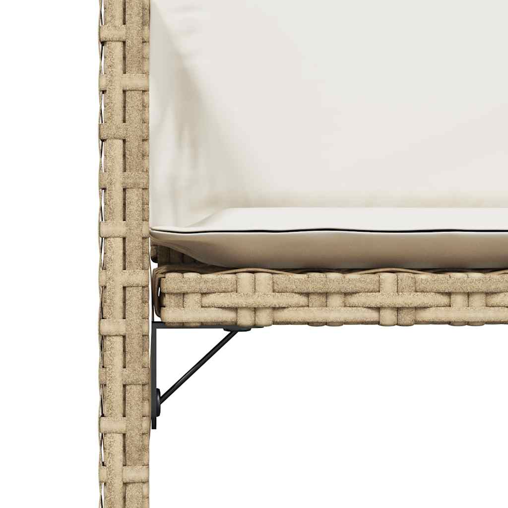 Tuinstoelen 4 st met kussens poly rattan beige is nu te koop bij PeponiXL, paradijselijk wonen!