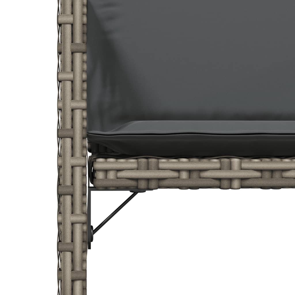 Tuinstoelen 4 st met kussens poly rattan grijs is nu te koop bij PeponiXL, paradijselijk wonen!