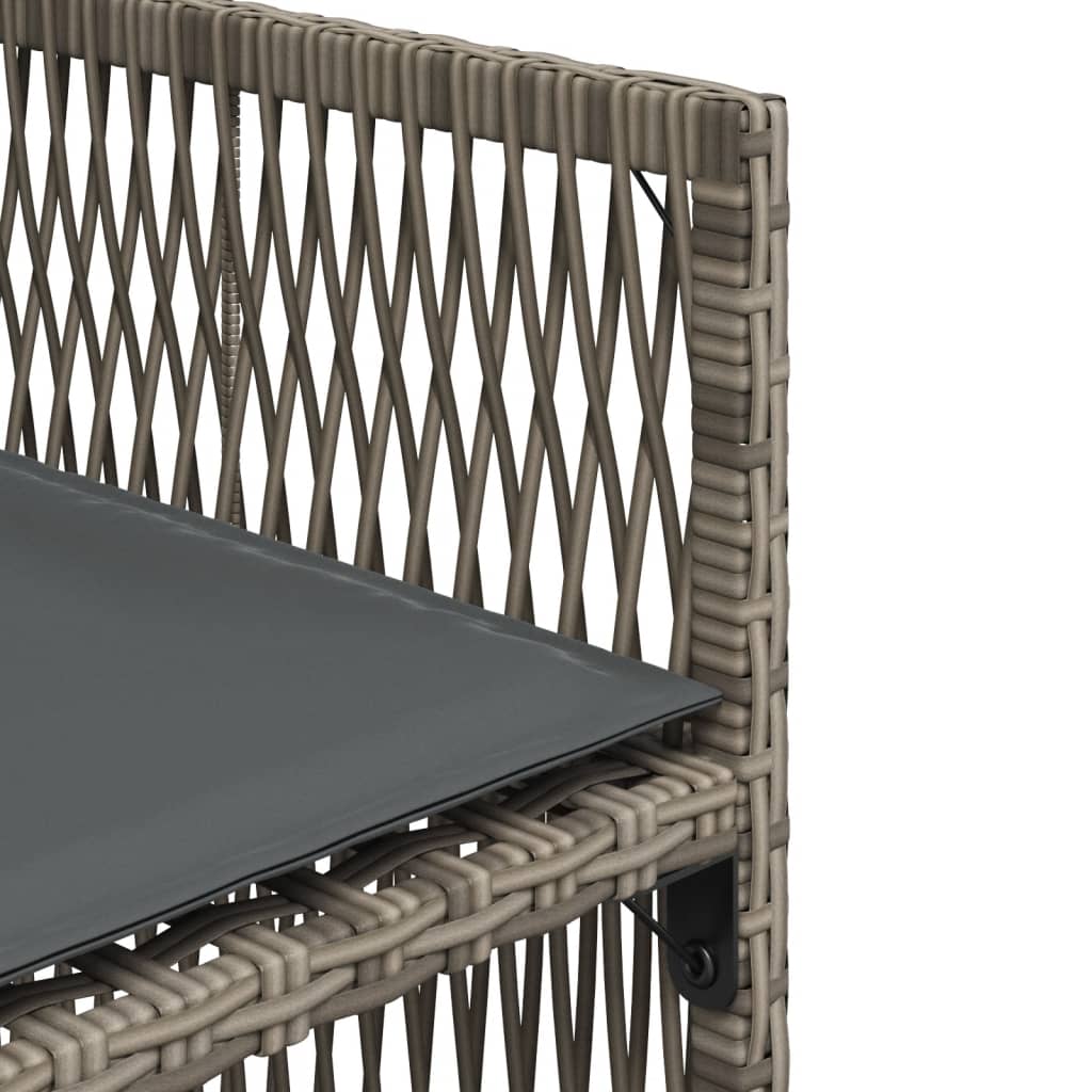 Tuinstoelen 4 st met kussens poly rattan grijs is nu te koop bij PeponiXL, paradijselijk wonen!