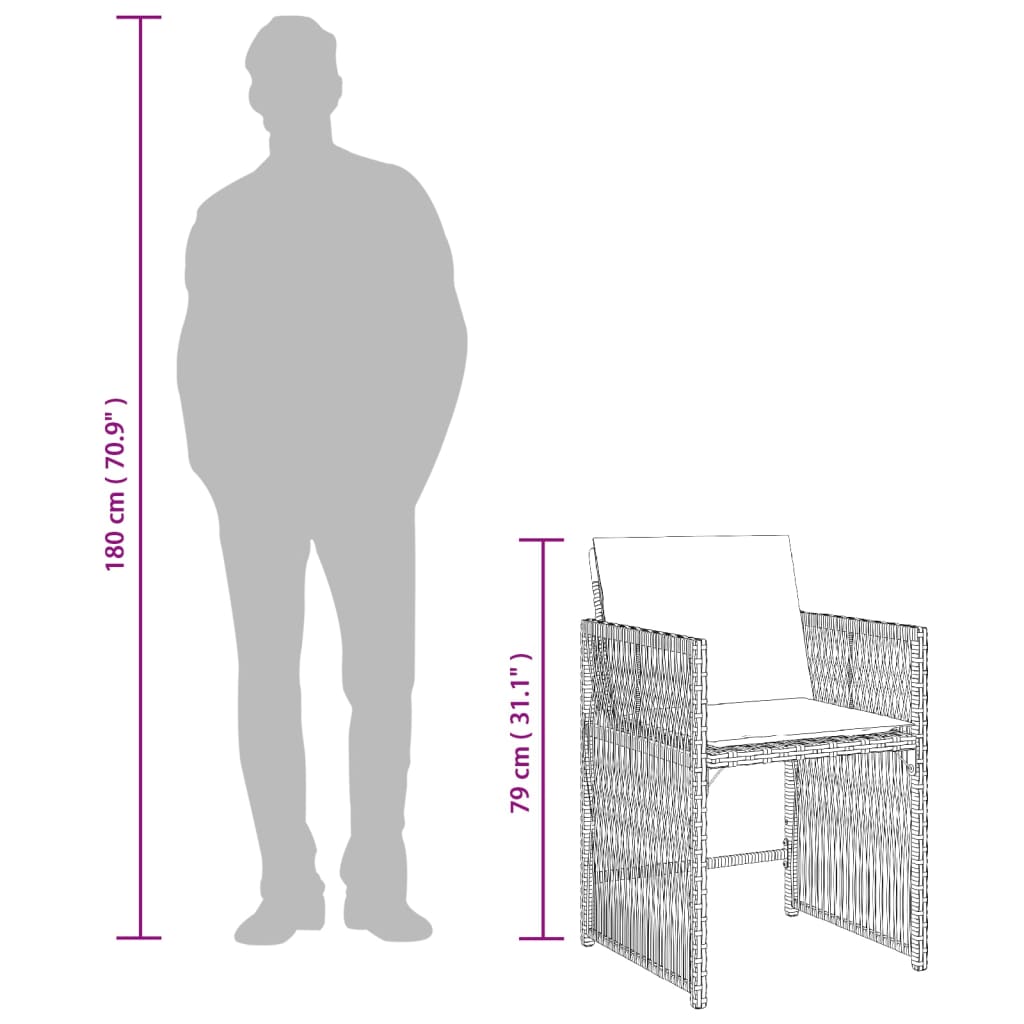 Tuinstoelen 4 st met kussens poly rattan grijs is nu te koop bij PeponiXL, paradijselijk wonen!