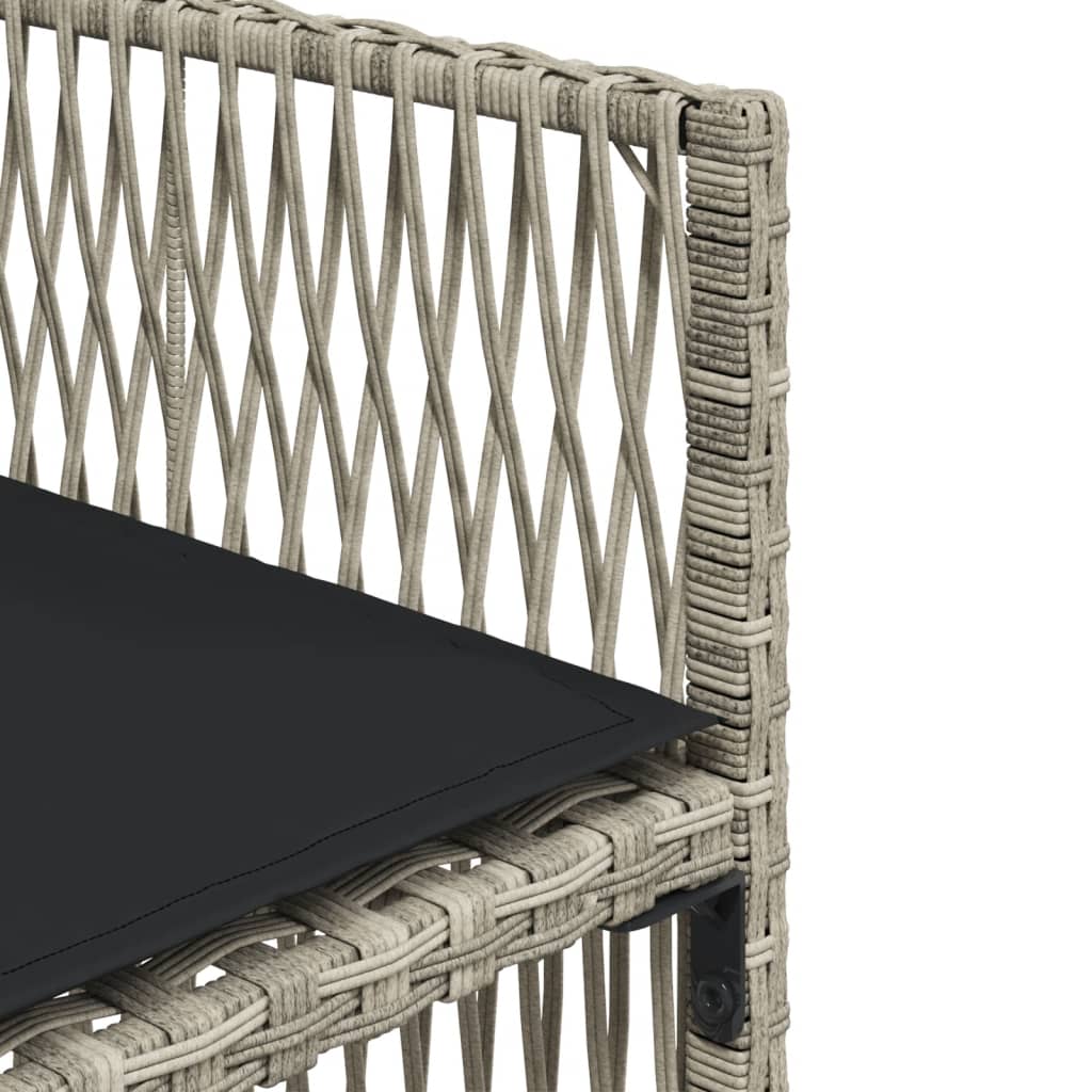 Tuinstoelen 4 st met kussens poly rattan lichtgrijs is nu te koop bij PeponiXL, paradijselijk wonen!