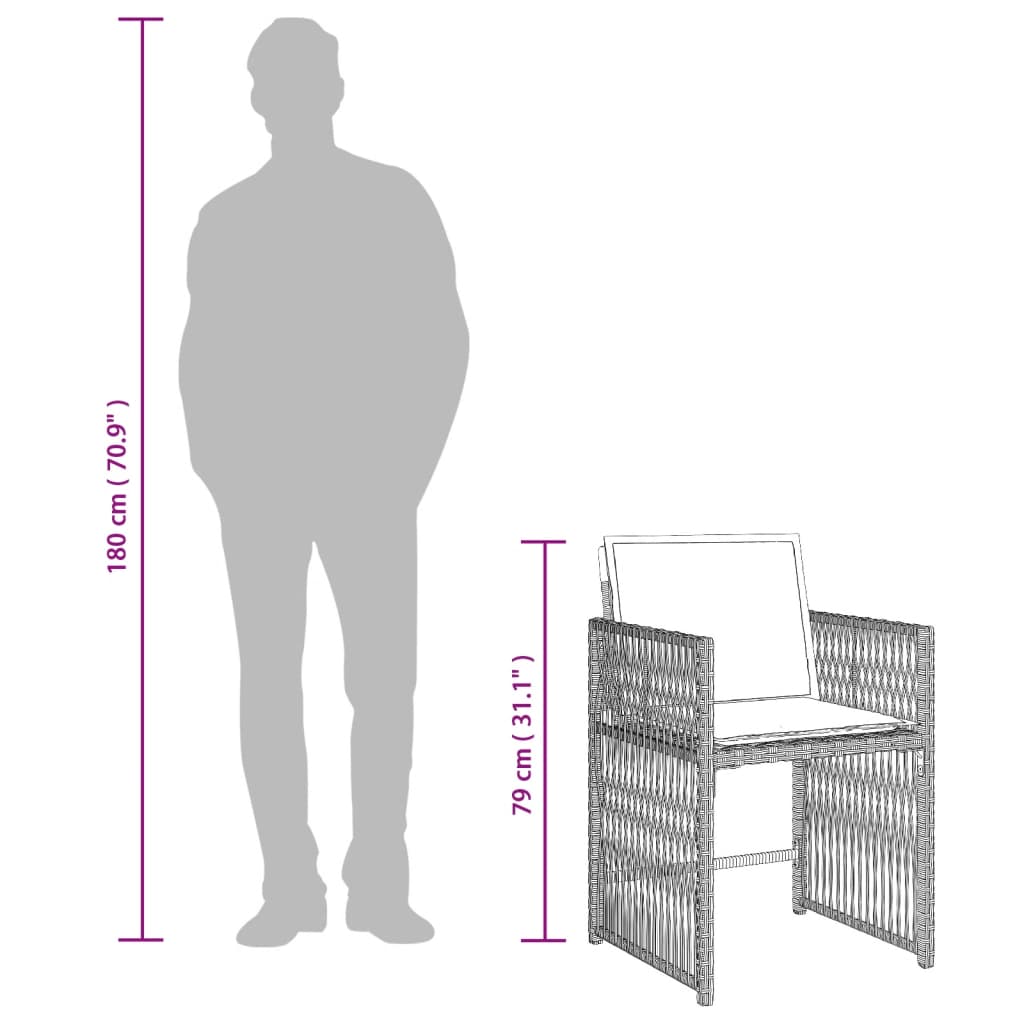 Tuinstoelen 4 st met kussens poly rattan lichtgrijs is nu te koop bij PeponiXL, paradijselijk wonen!