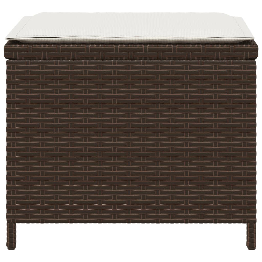 Tuinkrukken 4 st met kussens 41x41x36 cm poly rattan bruin is nu te koop bij PeponiXL, paradijselijk wonen!