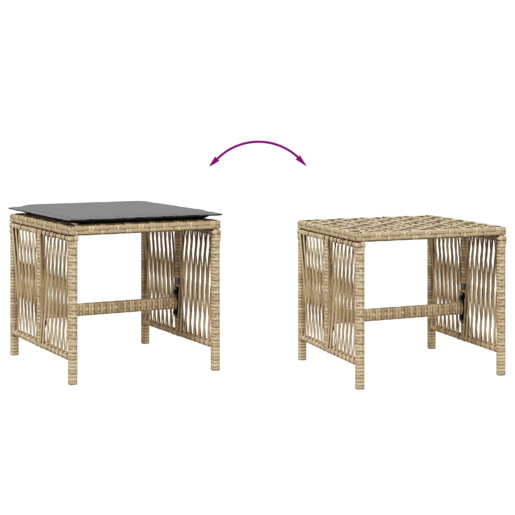 Tuinkrukken 4 st kussens 41x41x36 cm poly rattan gemengd beige is nu te koop bij PeponiXL, paradijselijk wonen!