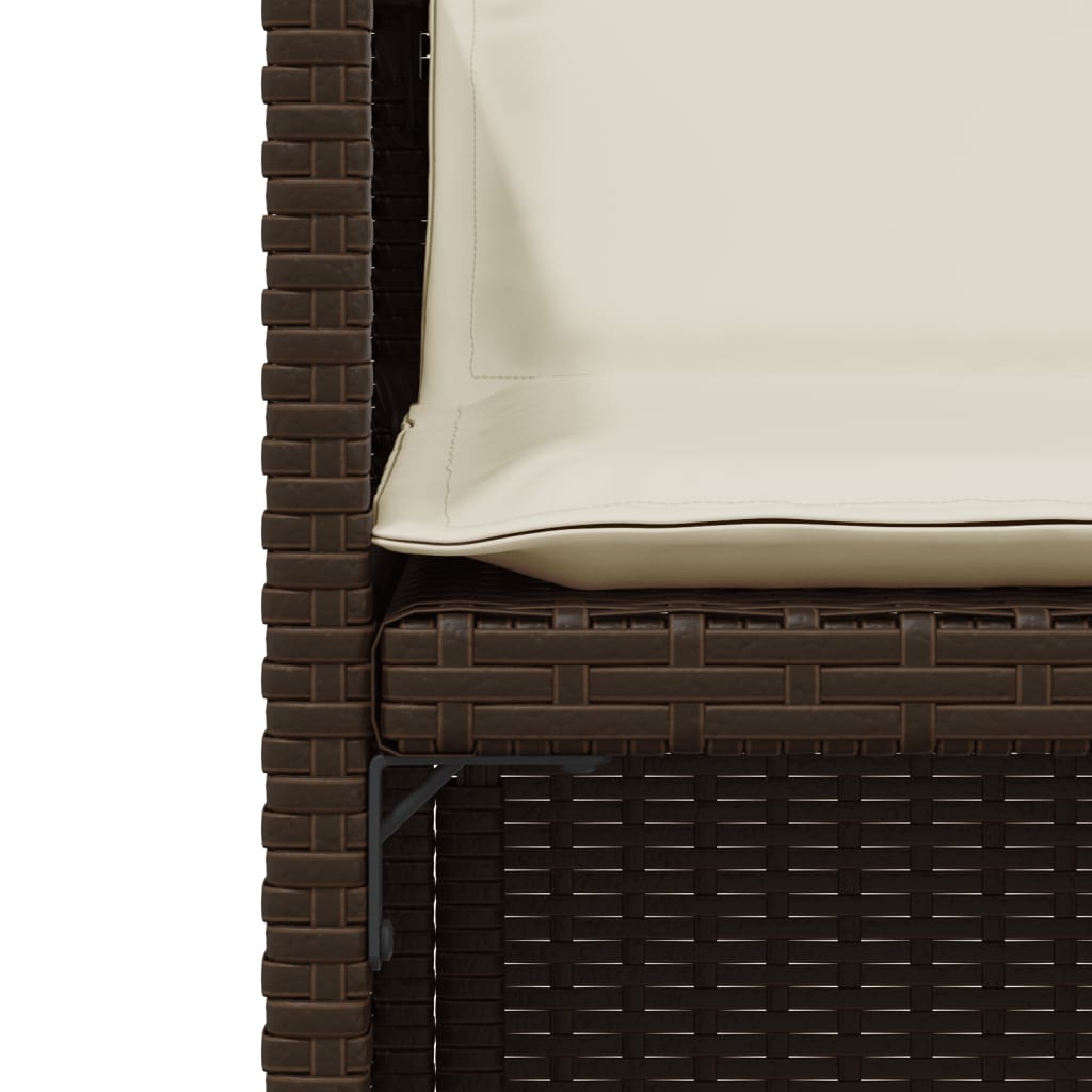 3-delige Bistroset met kussens poly rattan bruin is nu te koop bij PeponiXL, paradijselijk wonen!