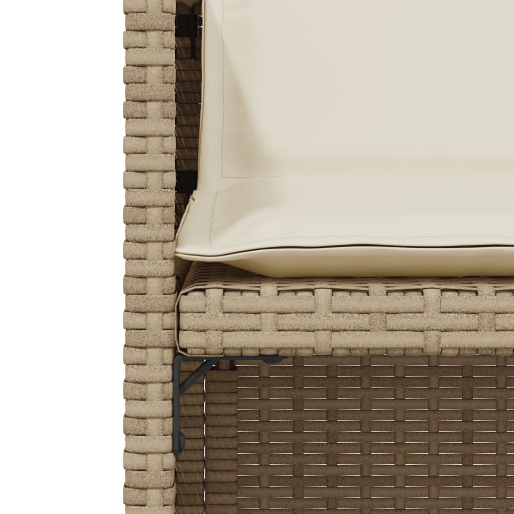3-delige Bistroset met kussens poly rattan beige is nu te koop bij PeponiXL, paradijselijk wonen!