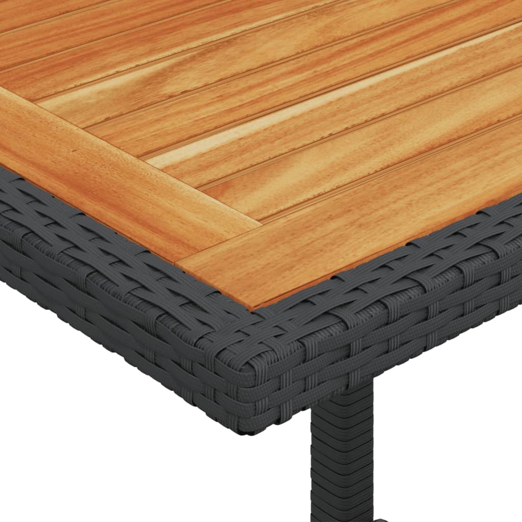 3-delige Bistroset met kussens poly rattan zwart is nu te koop bij PeponiXL, paradijselijk wonen!