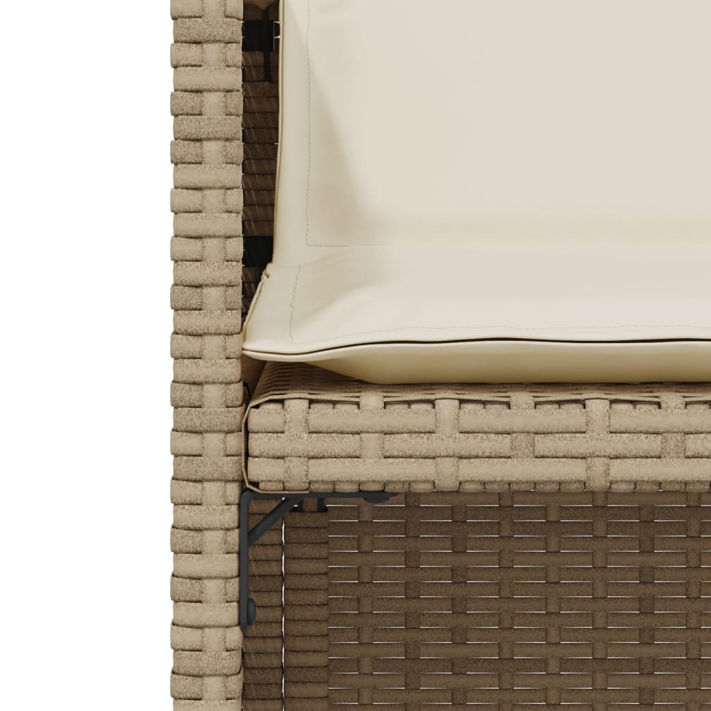 3-delige Bistroset met kussens poly rattan beige is nu te koop bij PeponiXL, paradijselijk wonen!