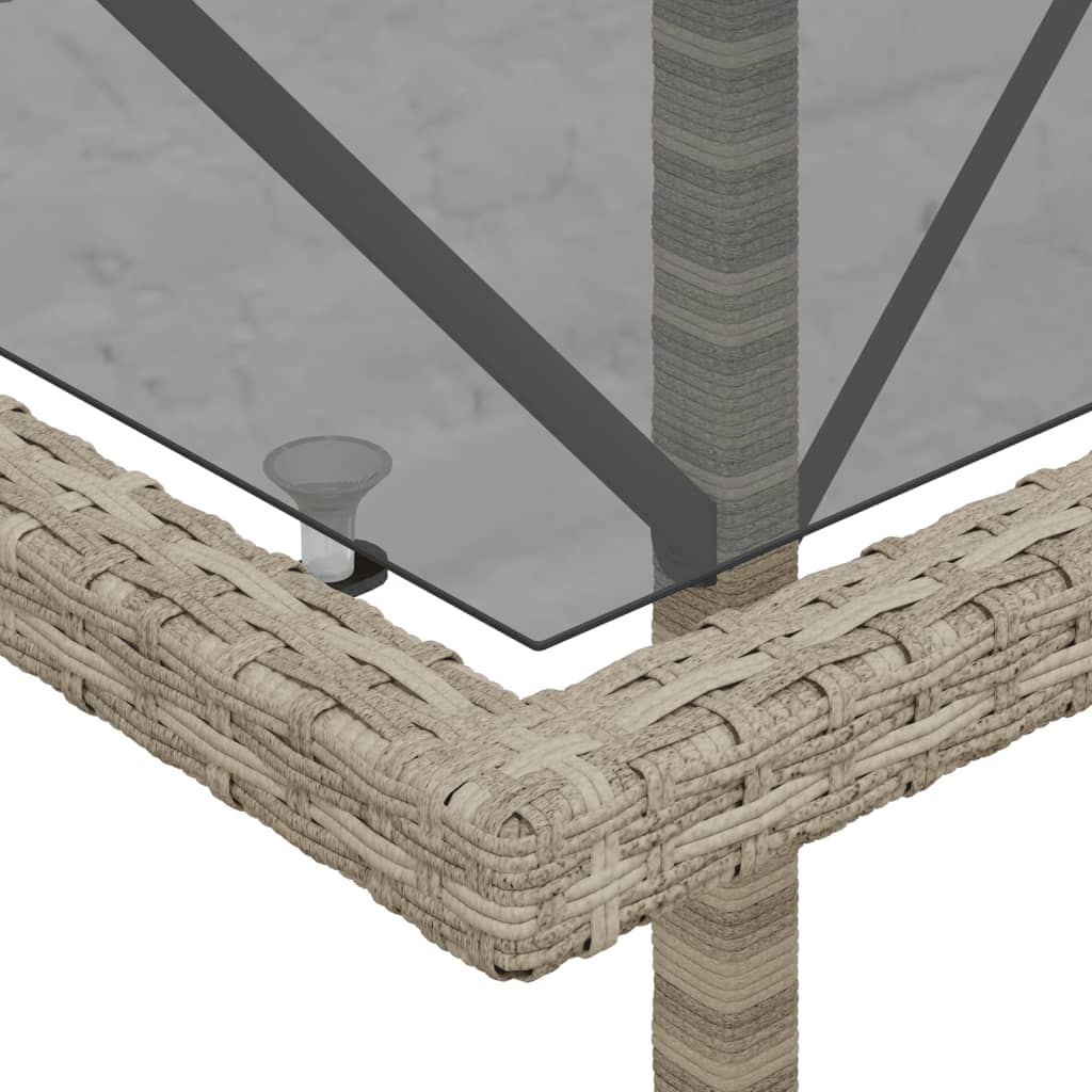 3-delige Bistroset met kussens poly rattan lichtgrijs is nu te koop bij PeponiXL, paradijselijk wonen!