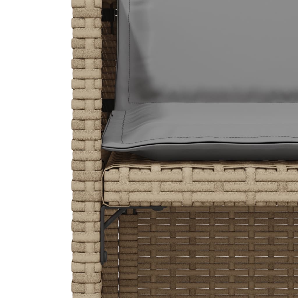 3-delige Bistroset met kussens poly rattan gemengd beige is nu te koop bij PeponiXL, paradijselijk wonen!