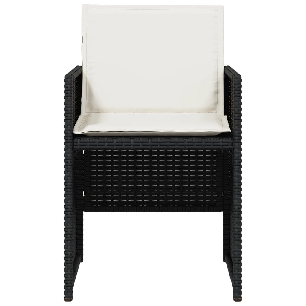 5-delige Tuinset met kussens poly rattan zwart is nu te koop bij PeponiXL, paradijselijk wonen!
