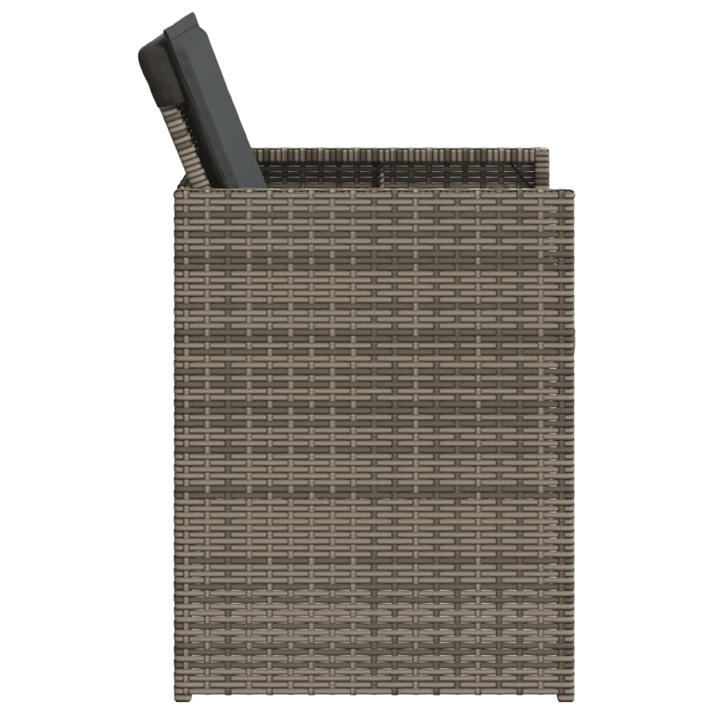 5-delige Tuinset met kussens poly rattan grijs is nu te koop bij PeponiXL, paradijselijk wonen!