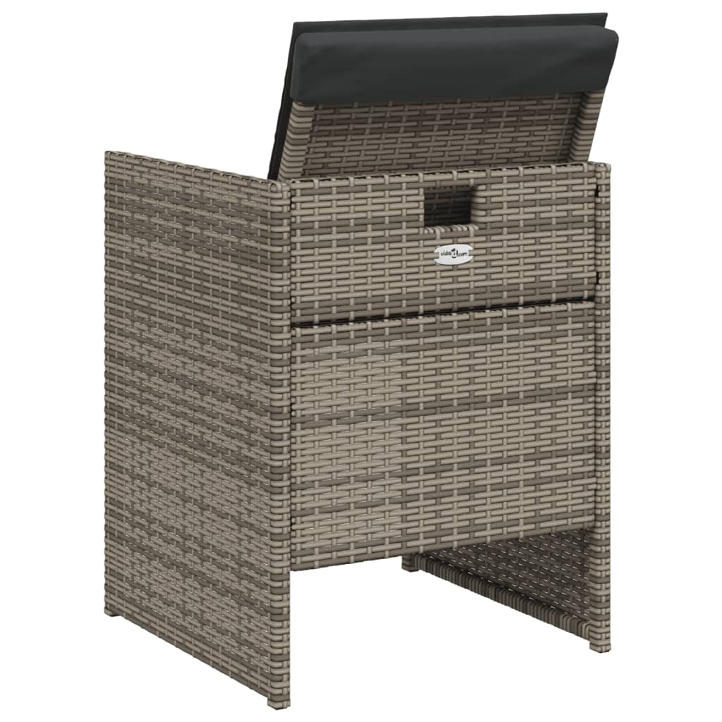 5-delige Tuinset met kussens poly rattan grijs is nu te koop bij PeponiXL, paradijselijk wonen!