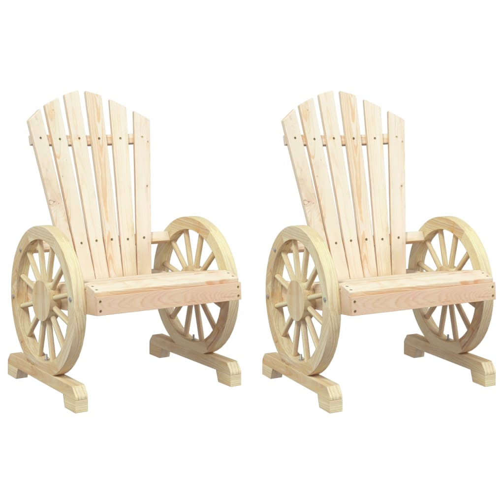 Tuinstoelen 2 st Adirondack massief vurenhout is nu te koop bij PeponiXL, paradijselijk wonen!