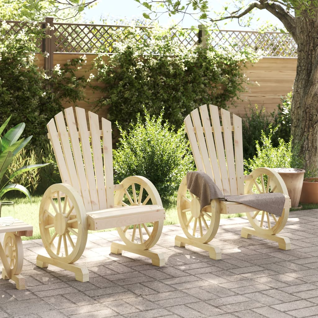 Tuinstoelen 2 st Adirondack massief vurenhout is nu te koop bij PeponiXL, paradijselijk wonen!
