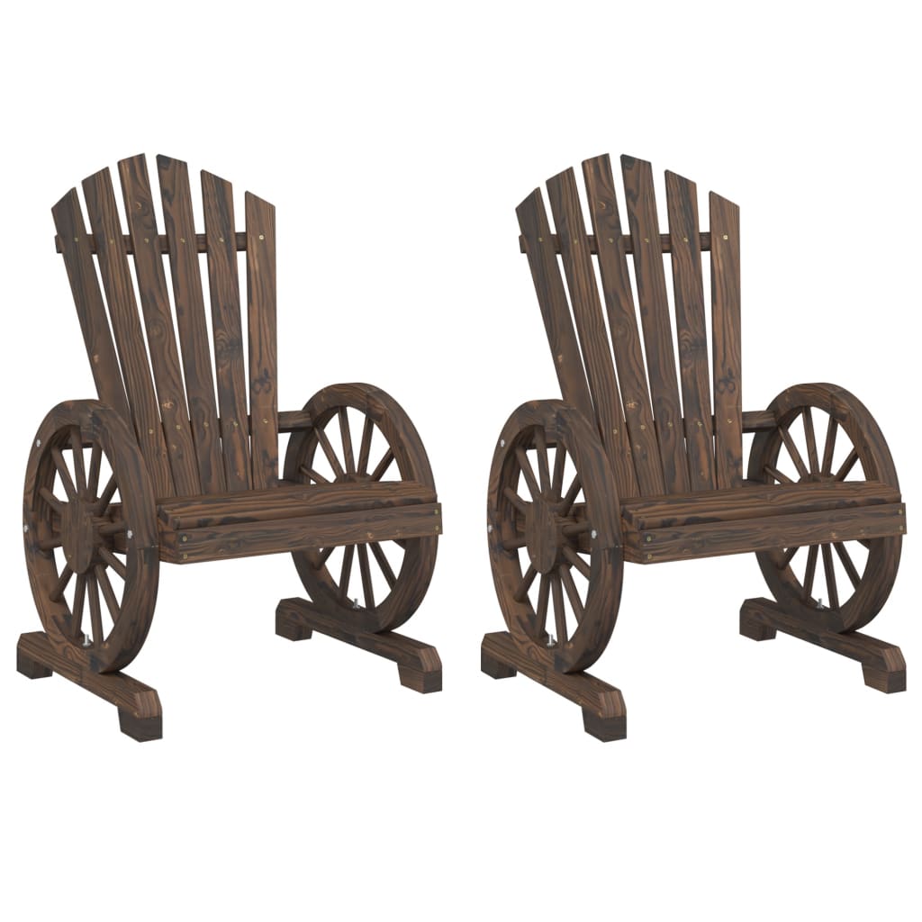 Tuinstoelen 2 st Adirondack massief vurenhout is nu te koop bij PeponiXL, paradijselijk wonen!