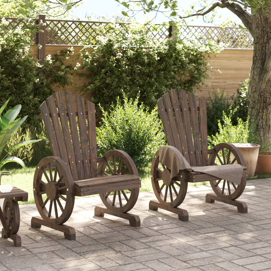 Tuinstoelen 2 st Adirondack massief vurenhout is nu te koop bij PeponiXL, paradijselijk wonen!