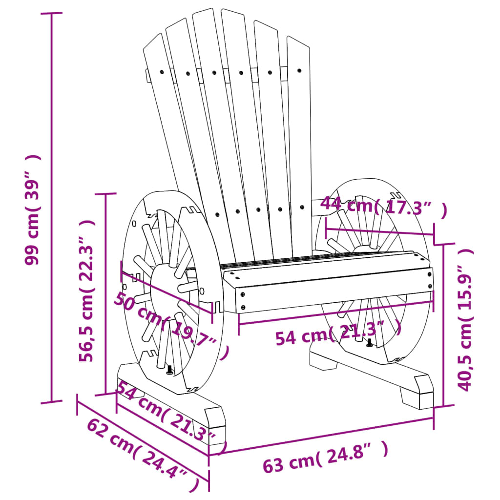 Tuinstoelen 2 st Adirondack massief vurenhout is nu te koop bij PeponiXL, paradijselijk wonen!