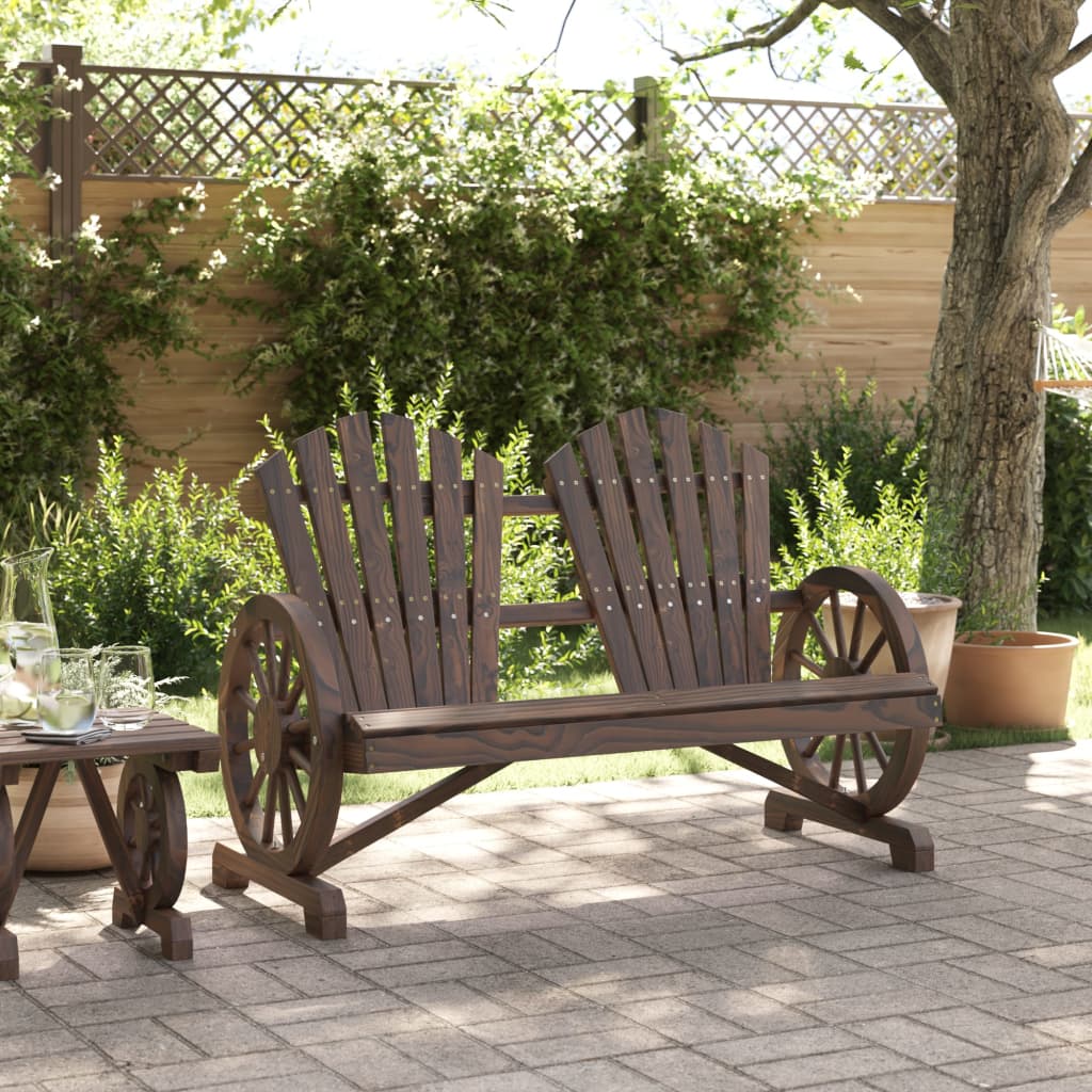 Tuinstoel 2-zits Adirondack massief vurenhout is nu te koop bij PeponiXL, paradijselijk wonen!