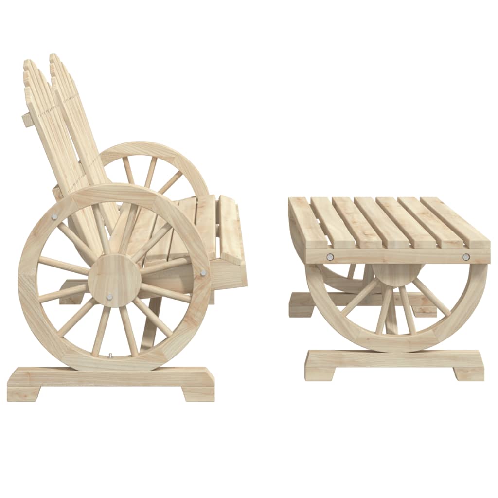 2-delige Loungeset massief vurenhout is nu te koop bij PeponiXL, paradijselijk wonen!