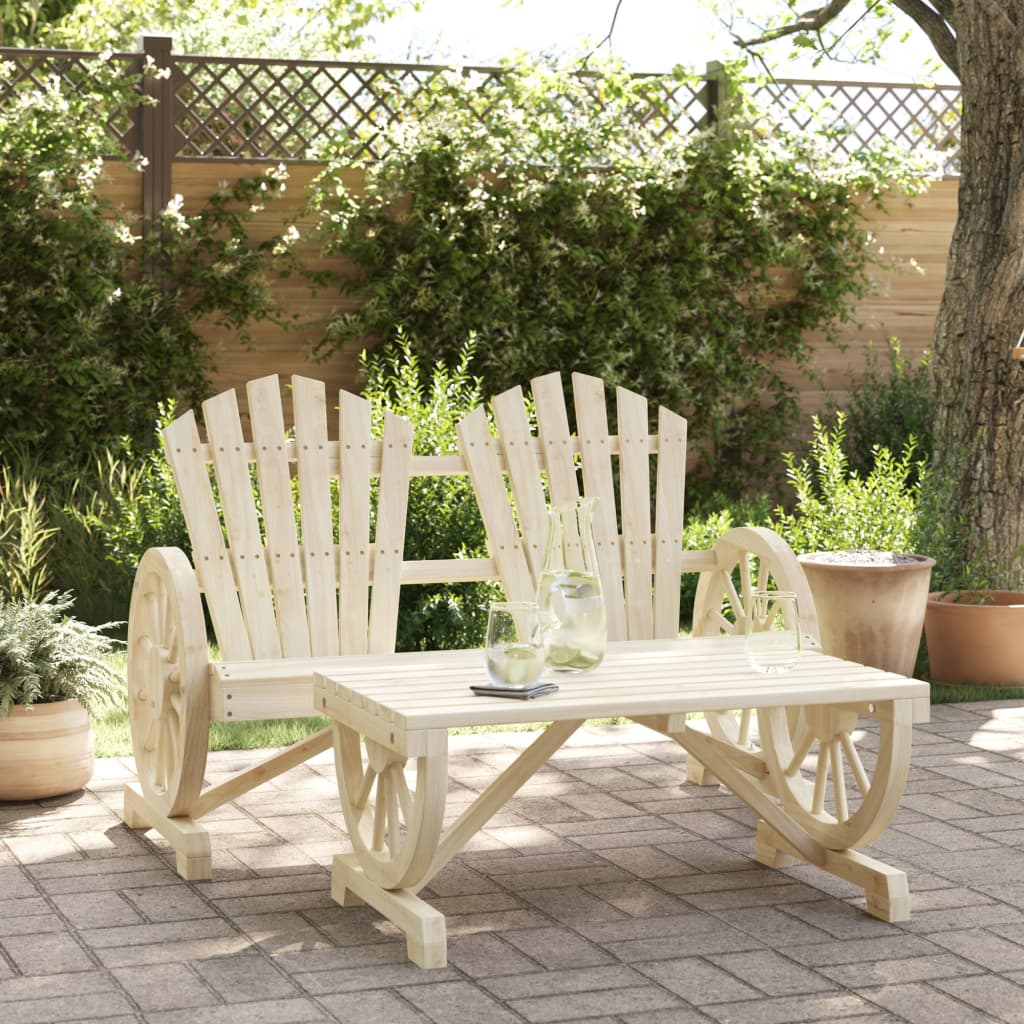 2-delige Loungeset massief vurenhout is nu te koop bij PeponiXL, paradijselijk wonen!