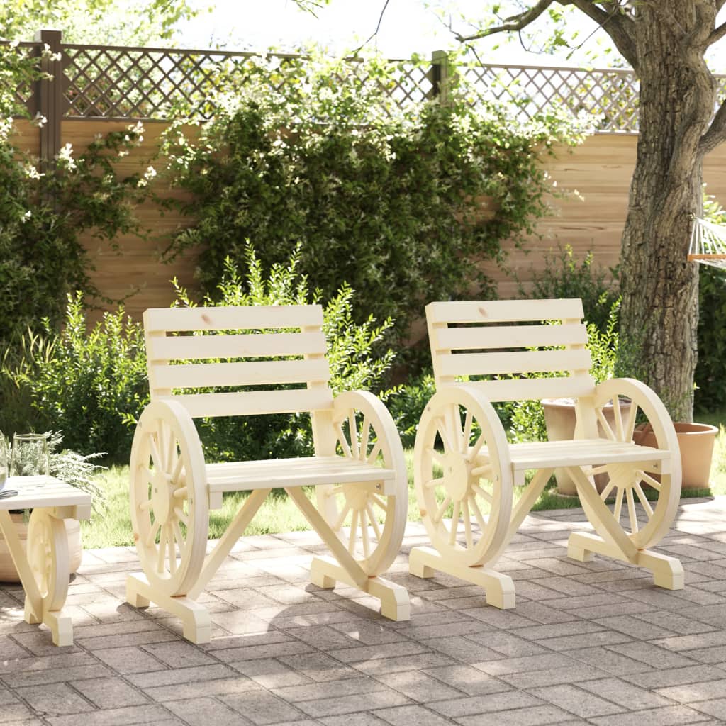 Tuinstoelen 2 st 58x58x78,5 cm massief vurenhout is nu te koop bij PeponiXL, paradijselijk wonen!