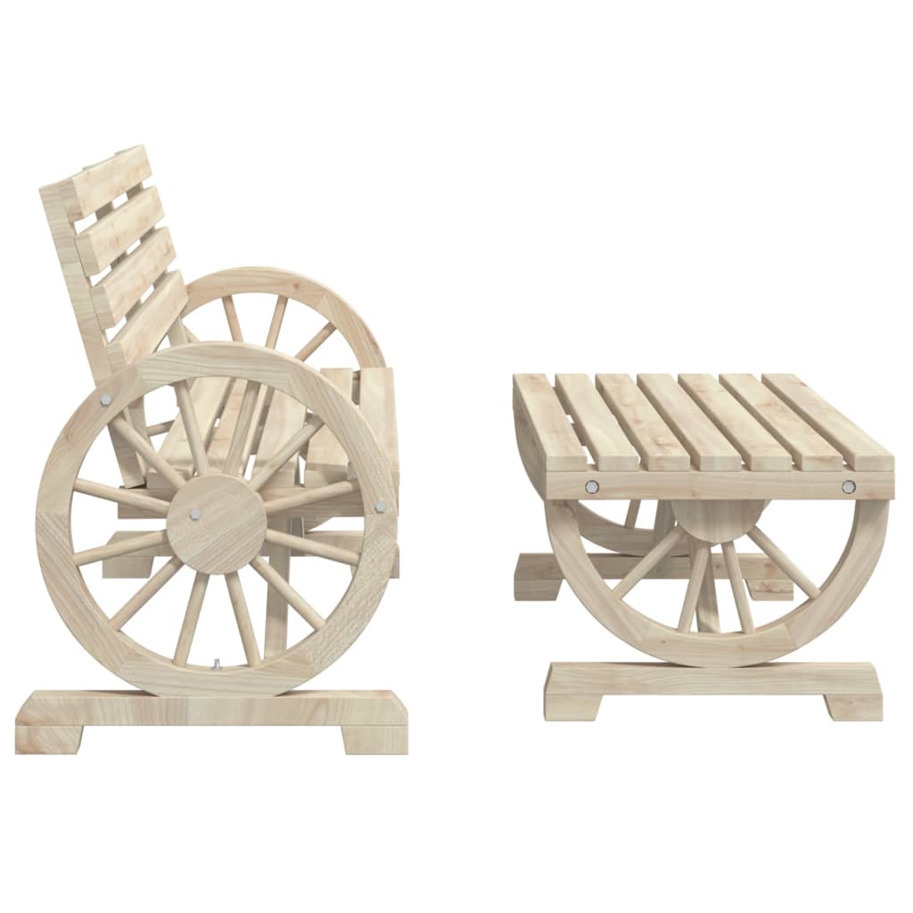 2-delige Loungeset massief vurenhout is nu te koop bij PeponiXL, paradijselijk wonen!