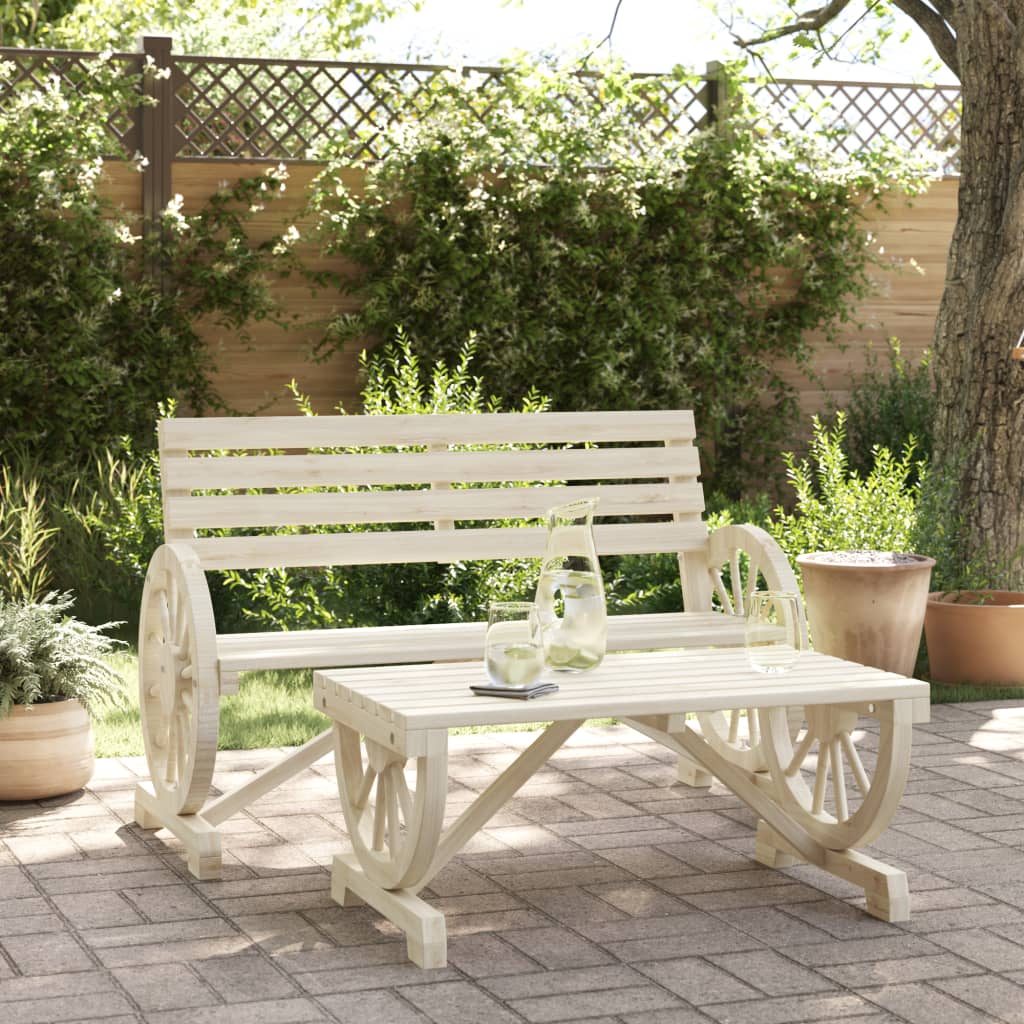 2-delige Loungeset massief vurenhout is nu te koop bij PeponiXL, paradijselijk wonen!