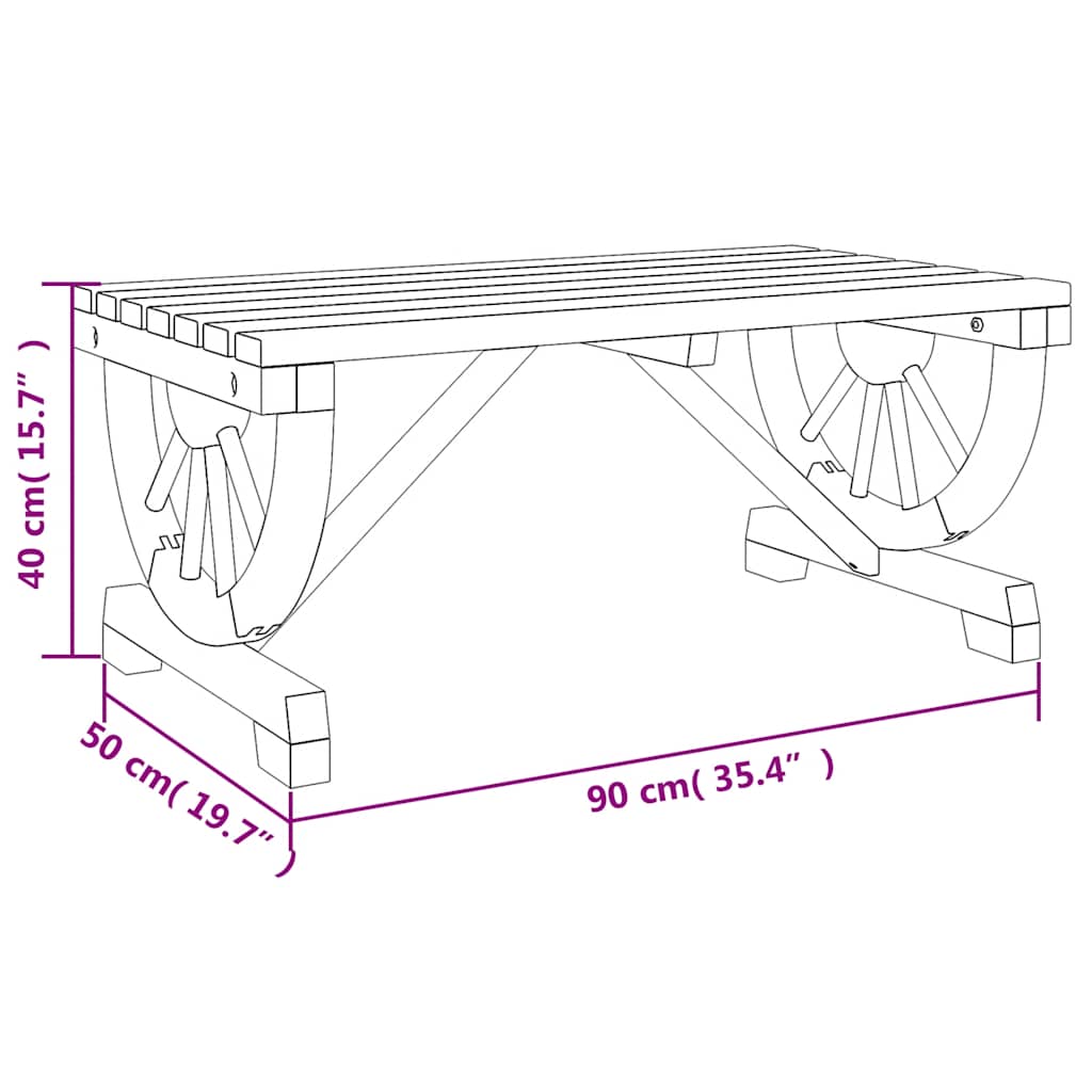 Tuintafel 90x50x40 cm massief vurenhout is nu te koop bij PeponiXL, paradijselijk wonen!