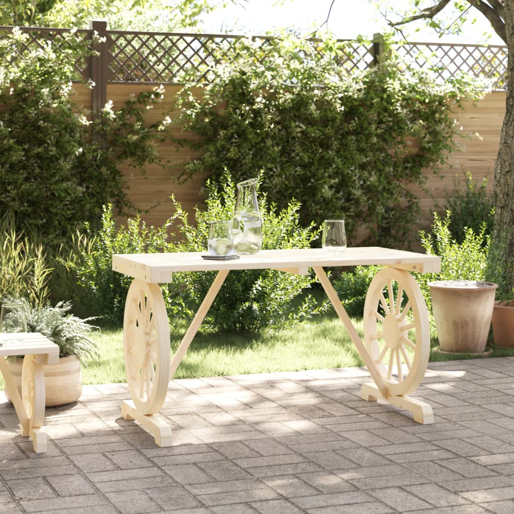 Tuintafel 115x55x65 cm massief vurenhout is nu te koop bij PeponiXL, paradijselijk wonen!