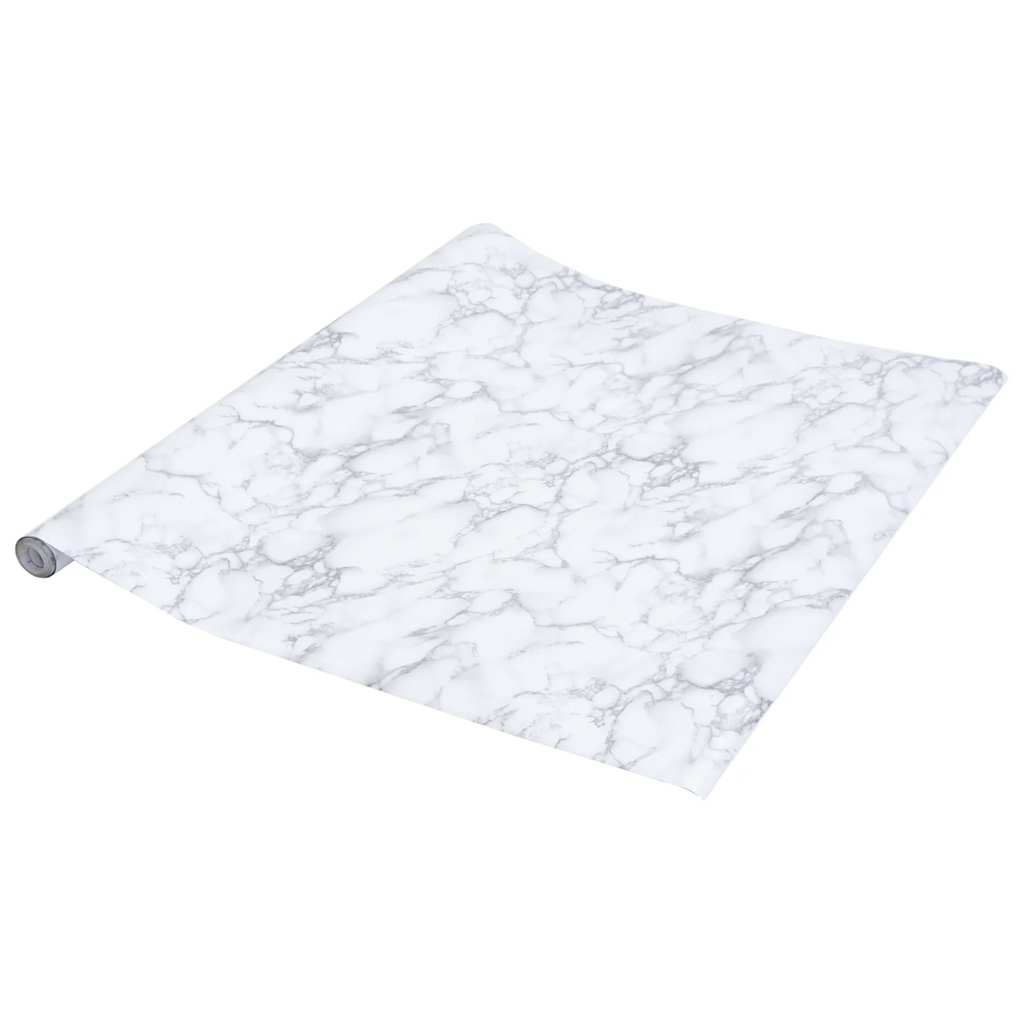 Meubelfolie zelfklevend 90x500 cm PVC marmerwit is nu te koop bij PeponiXL, paradijselijk wonen!