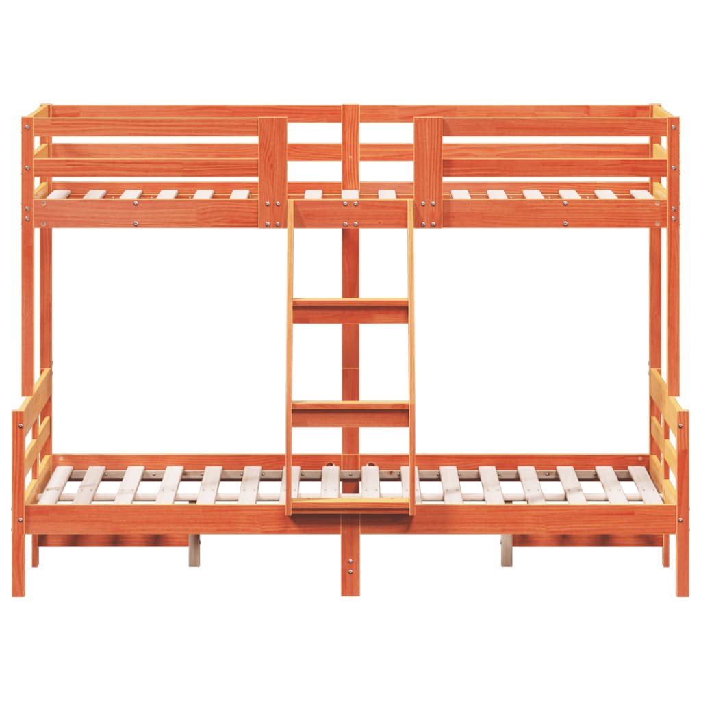 Stapelbed massief grenenhout wasbruin 90x200/120x200 cm is nu te koop bij PeponiXL, paradijselijk wonen!