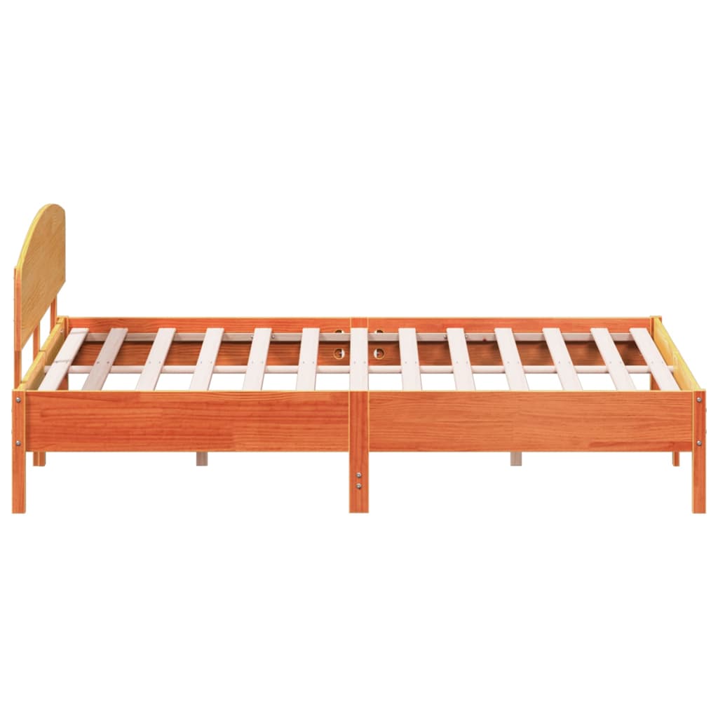 Bedframe zonder matras massief grenenhout wasbruin 180x200 cm is nu te koop bij PeponiXL, paradijselijk wonen!