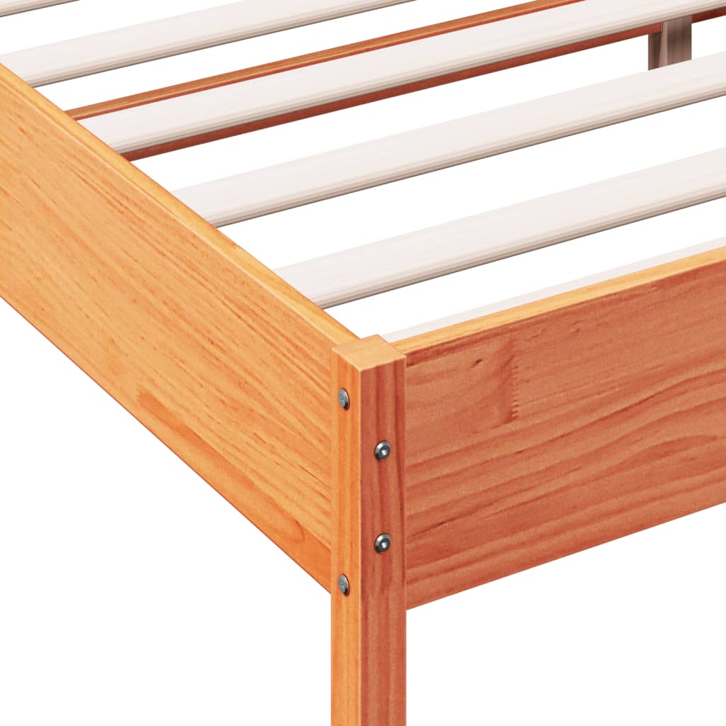 Bedframe zonder matras massief grenenhout wasbruin 180x200 cm is nu te koop bij PeponiXL, paradijselijk wonen!