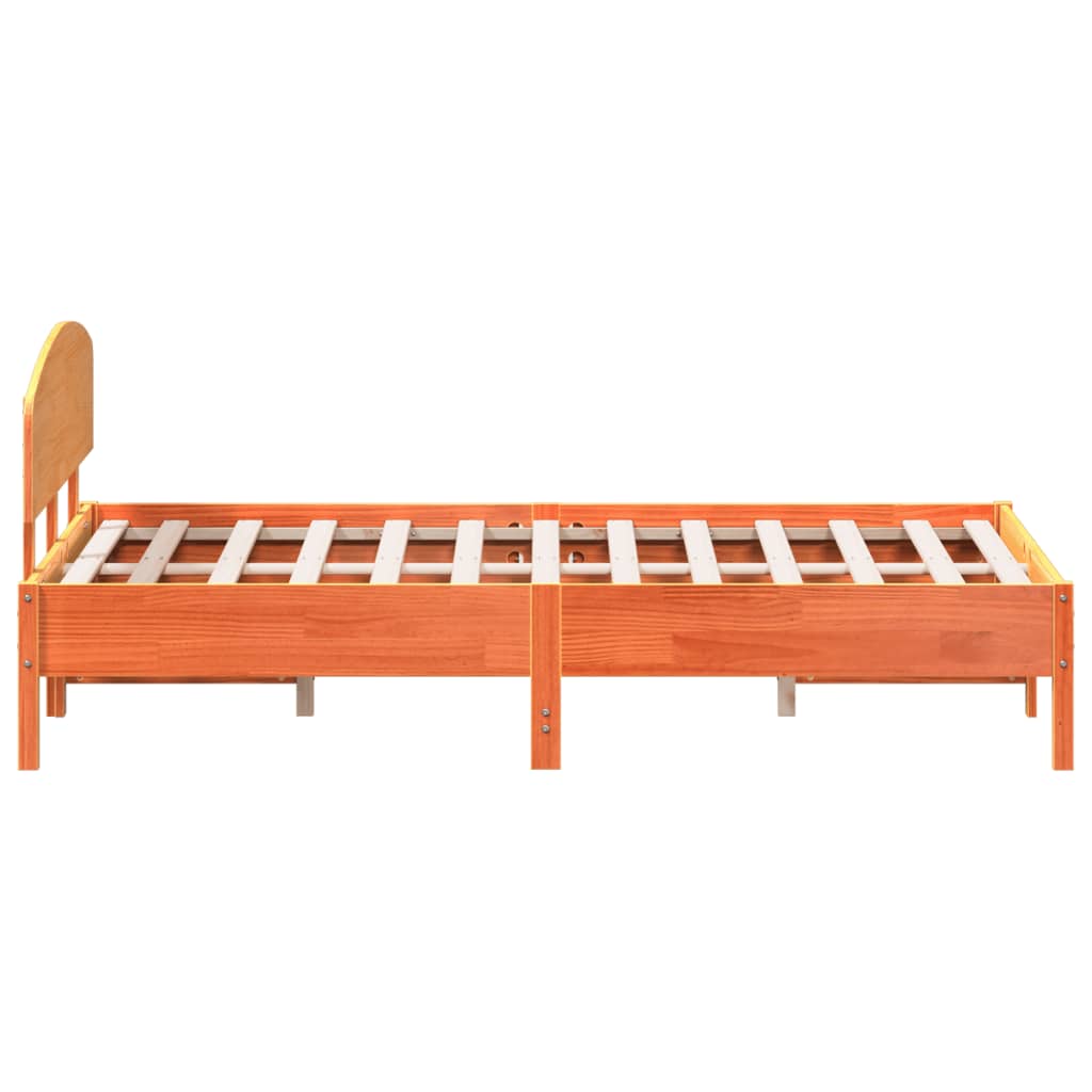 Bedframe zonder matras massief grenenhout wasbruin 140x200 cm is nu te koop bij PeponiXL, paradijselijk wonen!