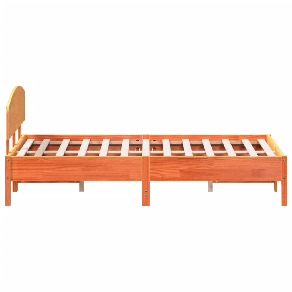 Bedframe zonder matras massief grenenhout wasbruin 120x200 cm is nu te koop bij PeponiXL, paradijselijk wonen!