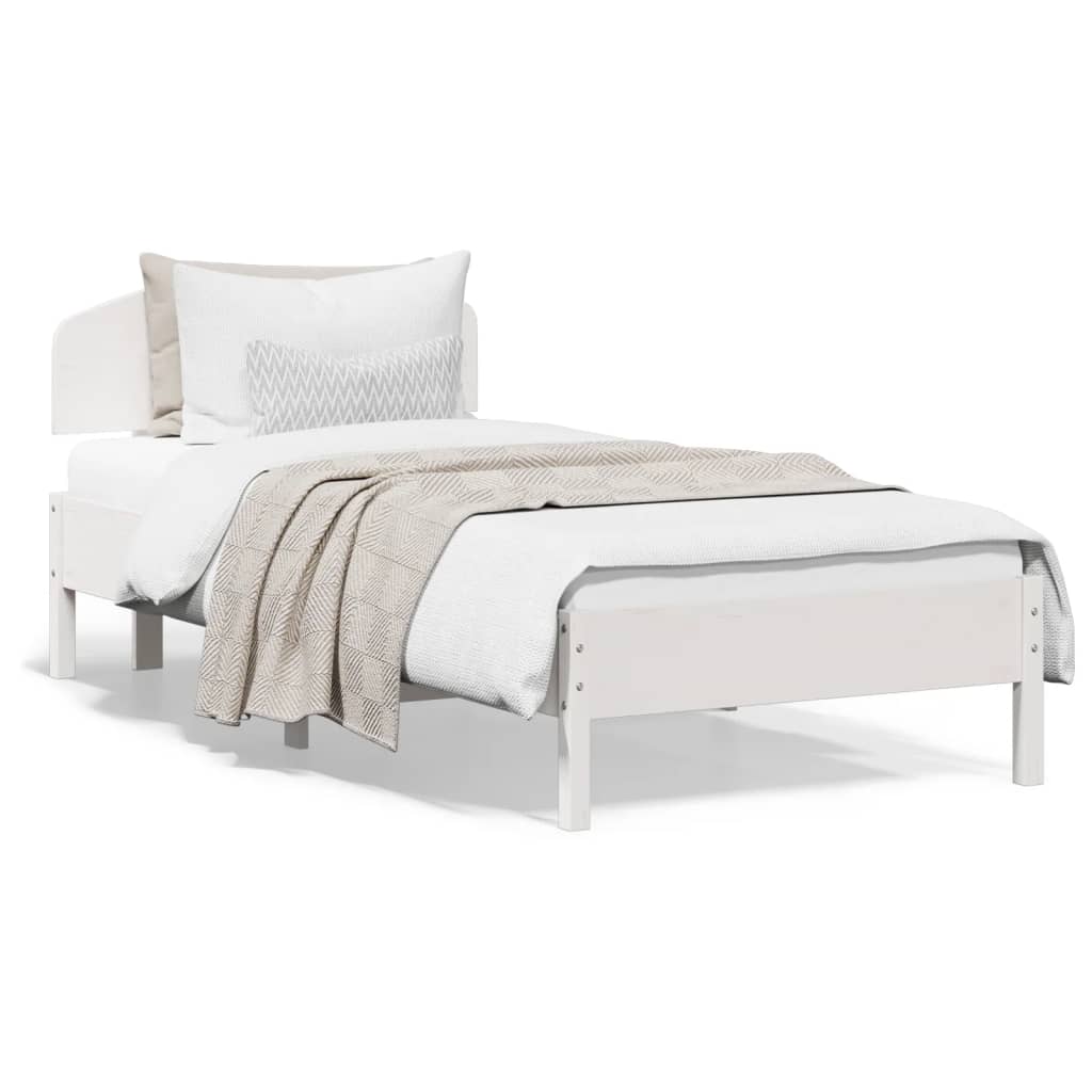 Bedframe zonder matras massief grenenhout wit 90x200 cm is nu te koop bij PeponiXL, paradijselijk wonen!