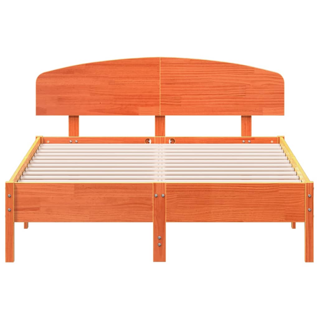Bedframe zonder matras massief grenenhout wasbruin 120x190 cm is nu te koop bij PeponiXL, paradijselijk wonen!