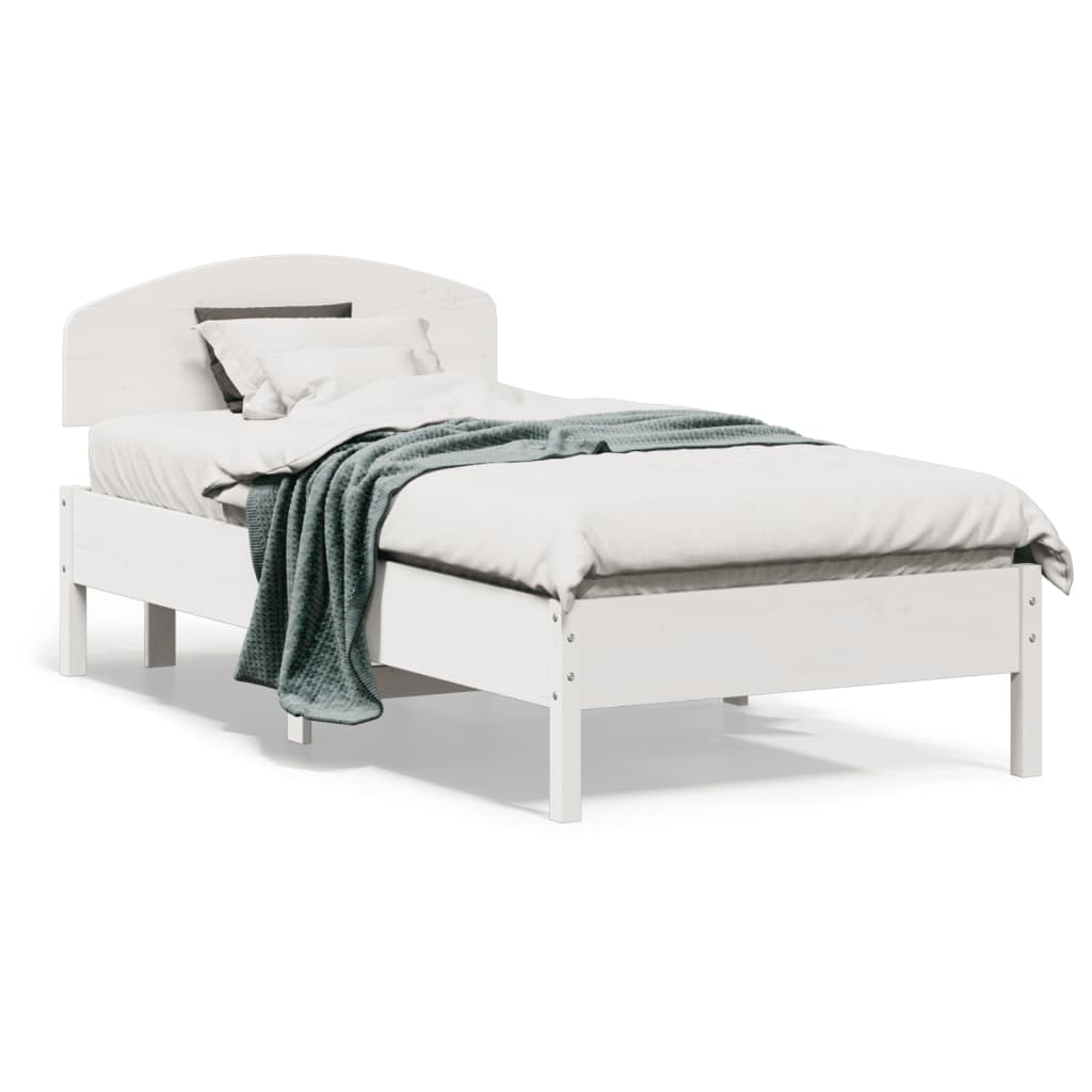 Bedframe zonder matras massief grenenhout wit 90x190 cm is nu te koop bij PeponiXL, paradijselijk wonen!